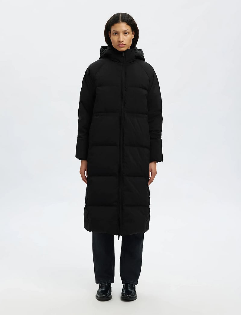 Selected - SLFMAYA DOWN LONG COAT NOOS - talvejoped - black - 0