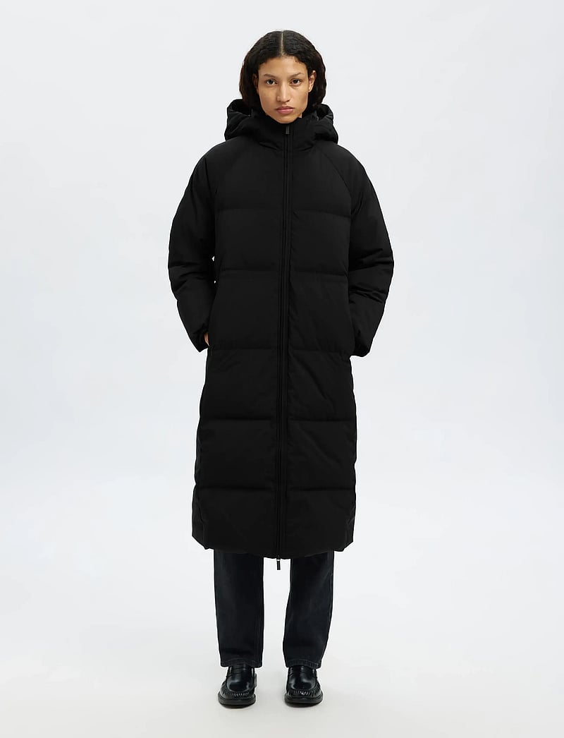 Selected - SLFMAYA DOWN LONG COAT NOOS - talvejoped - black - 3
