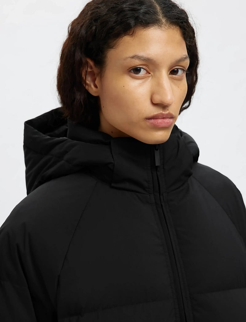 Selected - SLFMAYA DOWN LONG COAT NOOS - talvejoped - black - 4