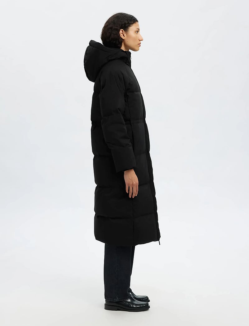 Selected - SLFMAYA DOWN LONG COAT NOOS - talvejoped - black - 5