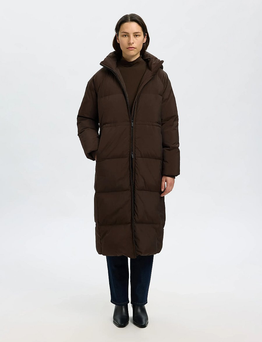 Selected - SLFMAYA DOWN LONG COAT NOOS - vinterjakker - delicioso - 0