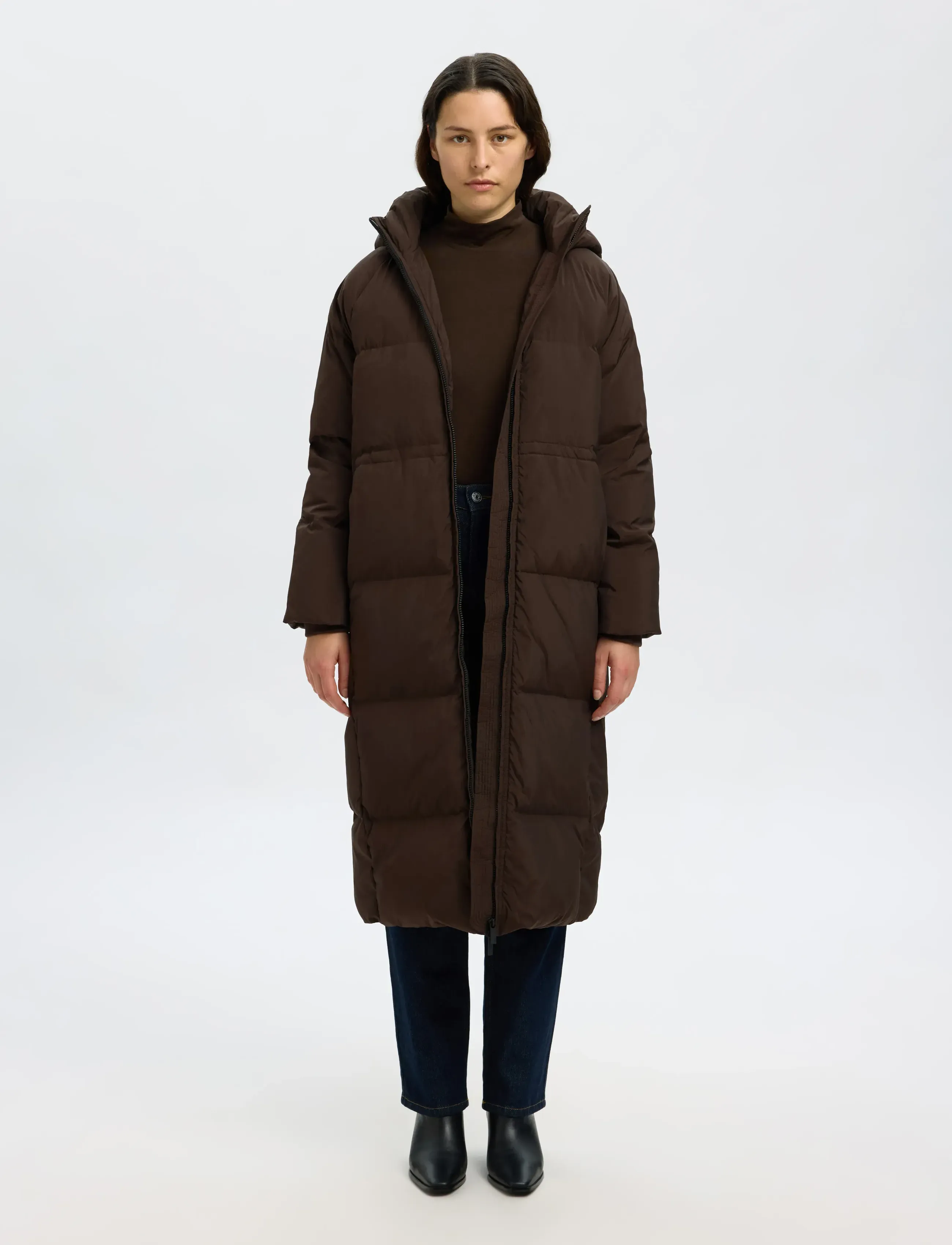 Selected - SLFMAYA DOWN LONG COAT NOOS - vinterjakker - delicioso - 3