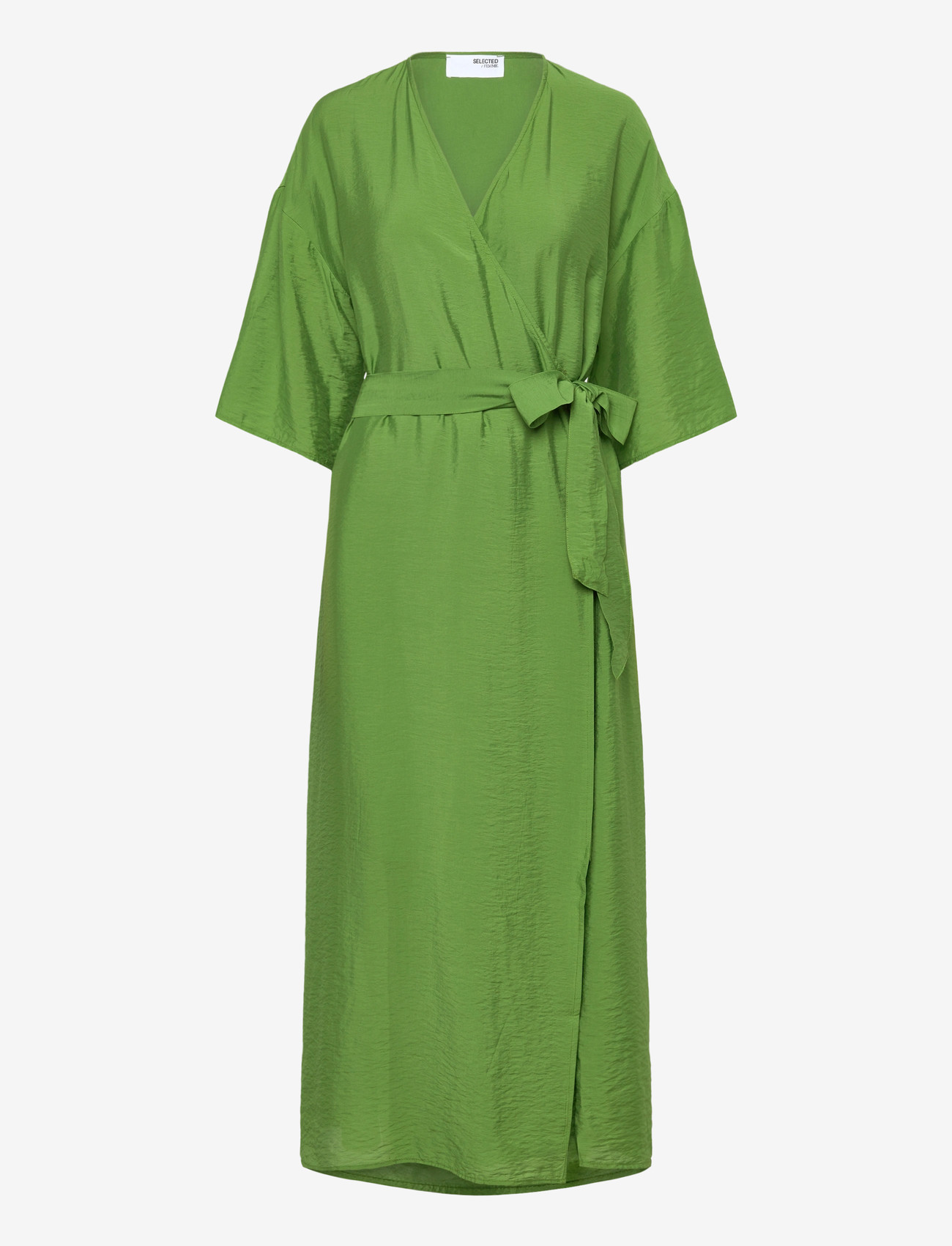 Selected - SLFVILMI 3/4 ANKLE WRAP DRESS - sommarklänningar - spindle tree - 0