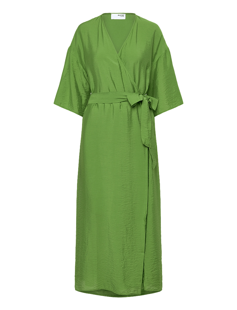 Selected - SLFVILMI 3/4 ANKLE WRAP DRESS - sommarklänningar - spindle tree - 0
