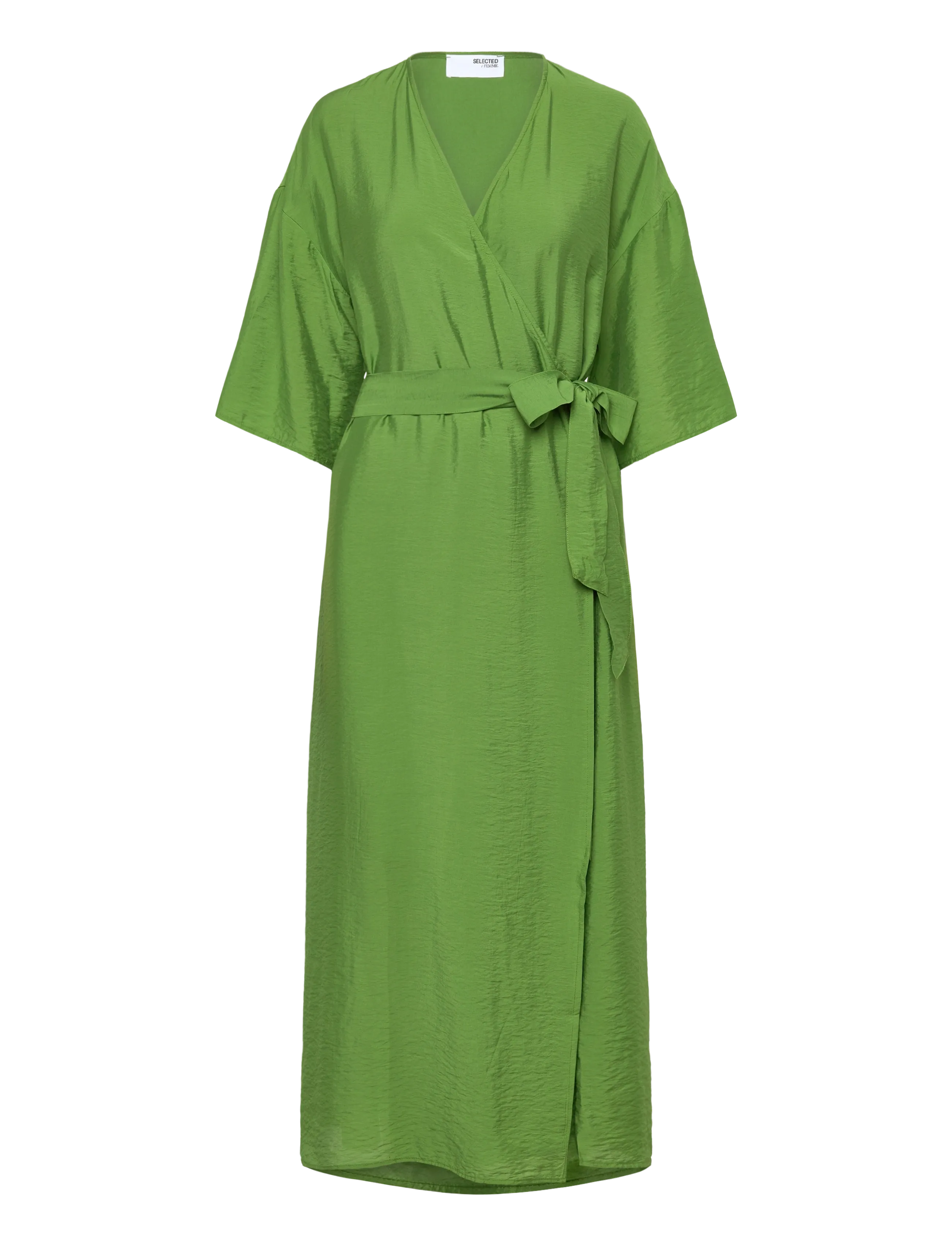 Selected SLFVILMI 3/4 ANKLE WRAP DRESS - Kleding - SPINDLE TREE / green