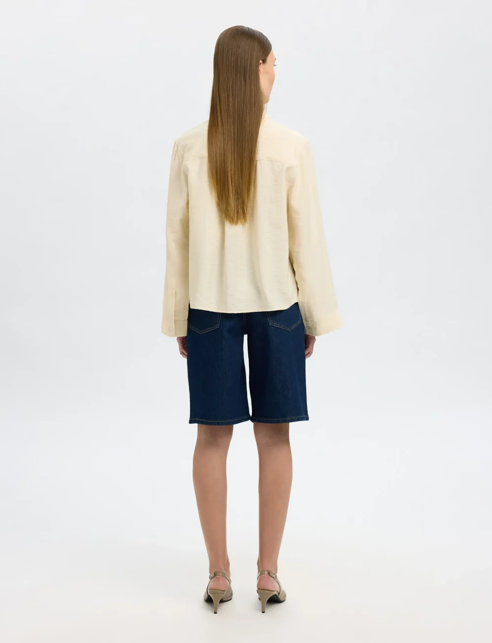 Selected - SLFAMARA LS RELAXED SHIRT NOOS - långärmade skjortor - birch - 2