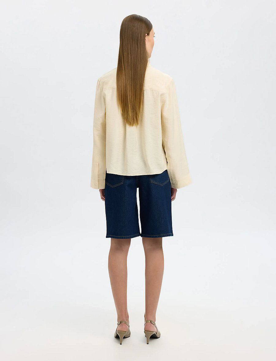 Selected - SLFAMARA LS RELAXED SHIRT NOOS - långärmade skjortor - birch - 2