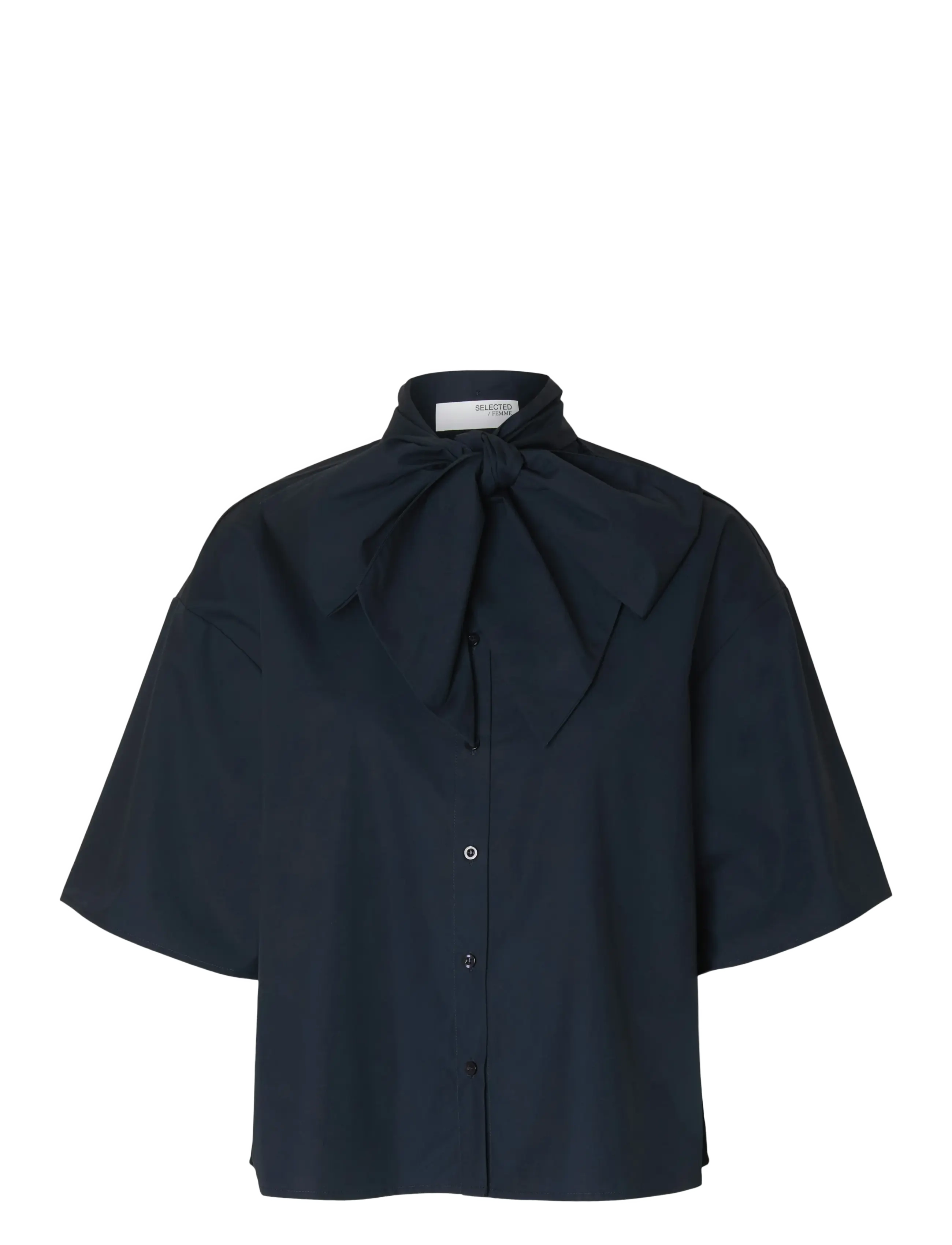Selected SLFAYA-JUNO 2/4 BOW SHIRT - Selected - DARK SAPPHIRE / navy