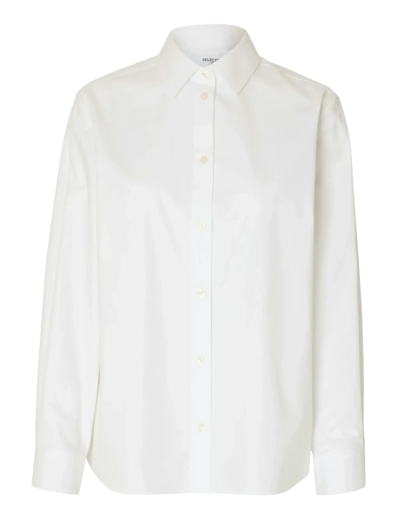 Selected SLFESTER LS RELAXED SHIRT NOOS - Tøj - BRIGHT WHITE / white