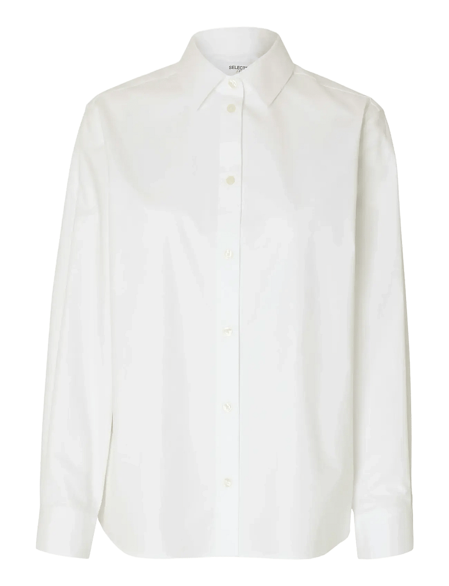 Selected - SLFESTER LS RELAXED SHIRT NOOS - pikkade varrukatega särgid - bright white - 1