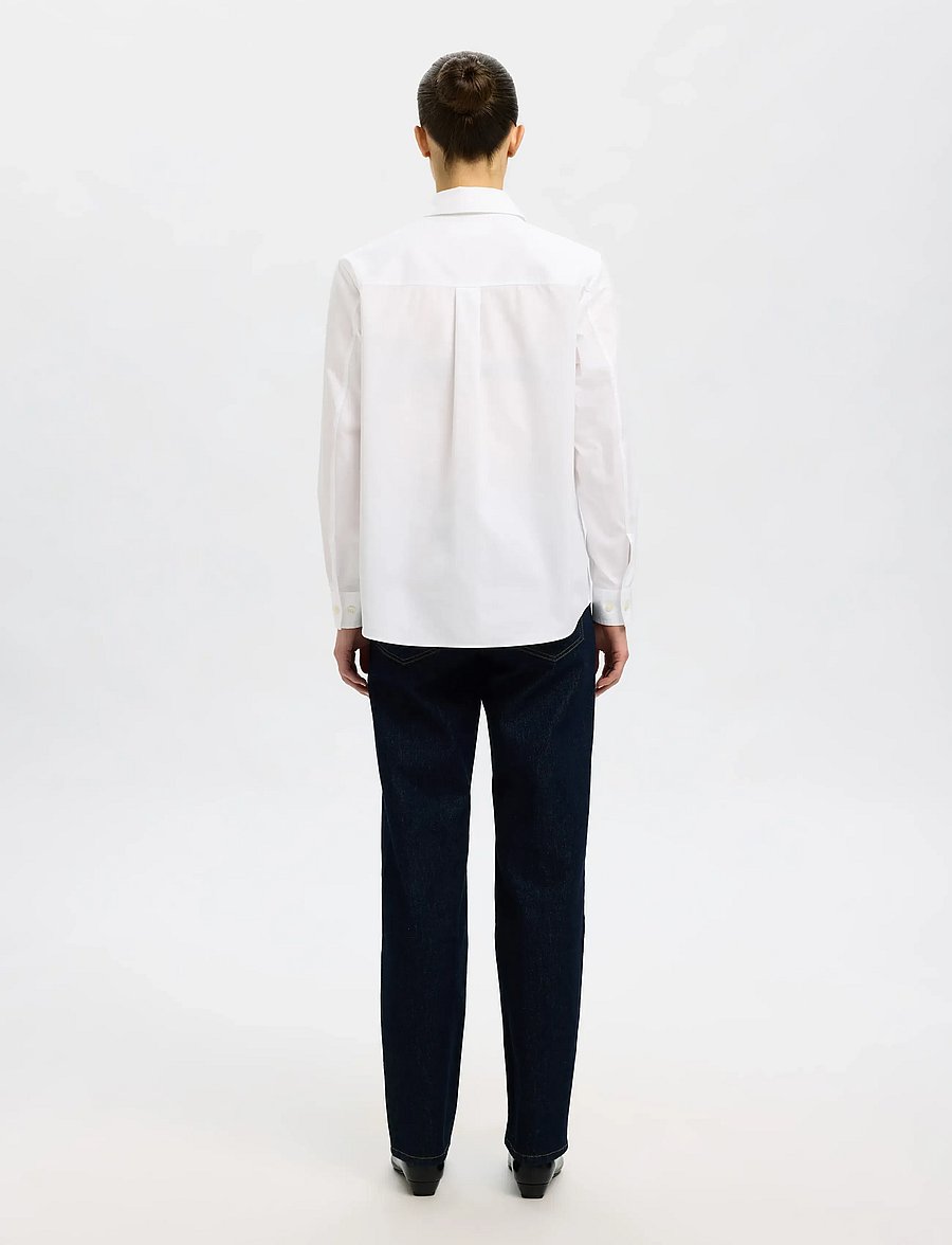 Selected - SLFESTER LS RELAXED SHIRT NOOS - pikkade varrukatega särgid - bright white - 2