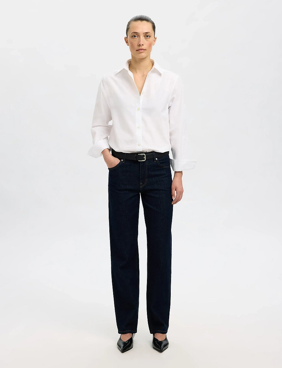 Selected - SLFESTER LS RELAXED SHIRT NOOS - pikkade varrukatega särgid - bright white - 3