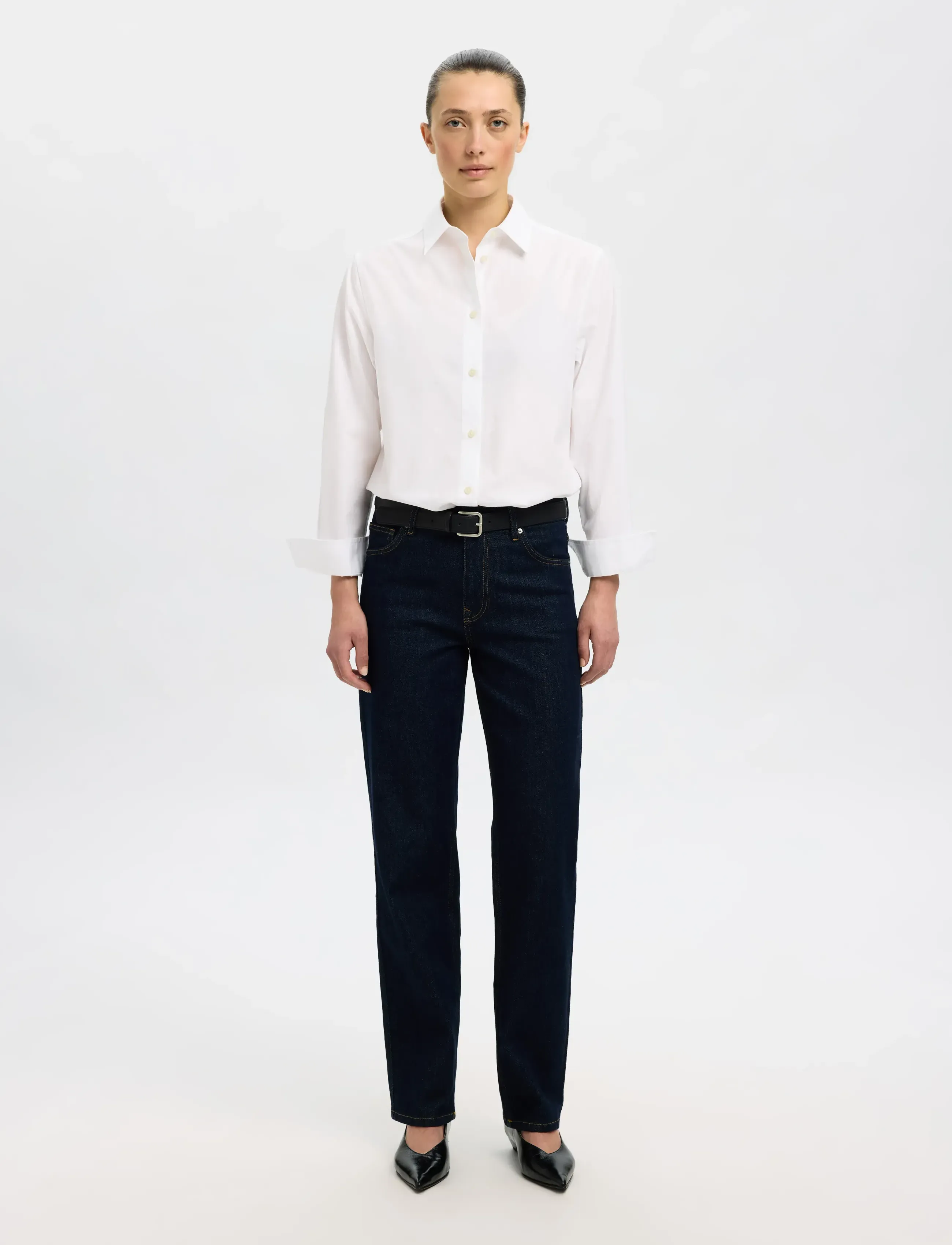 Selected - SLFESTER LS RELAXED SHIRT NOOS - langerma skyrtur - bright white - 4