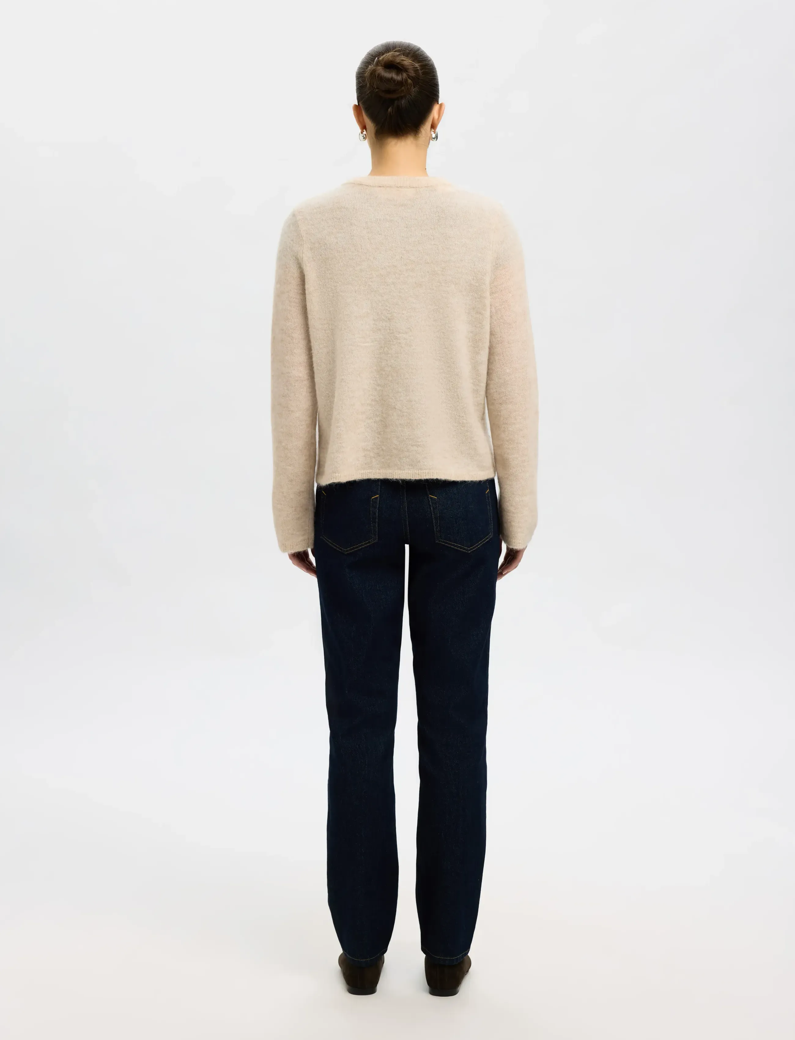Selected - SLFLULU NEW LS KNIT CARDIGAN NOOS - cardigans - birch - 2