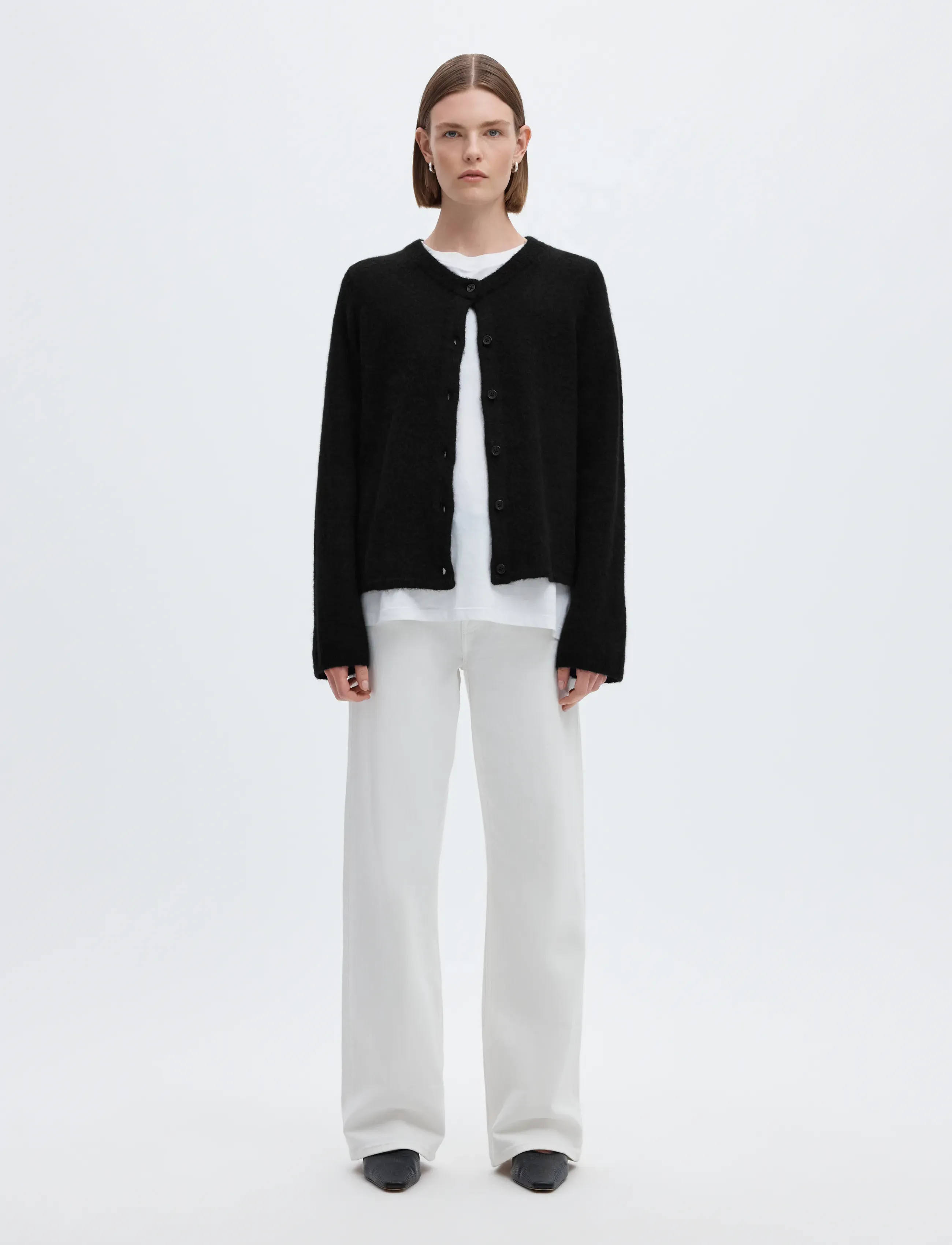 Selected - SLWLULU NEW LS KNIT CARDIGAN NOOS - koftor - black - 3