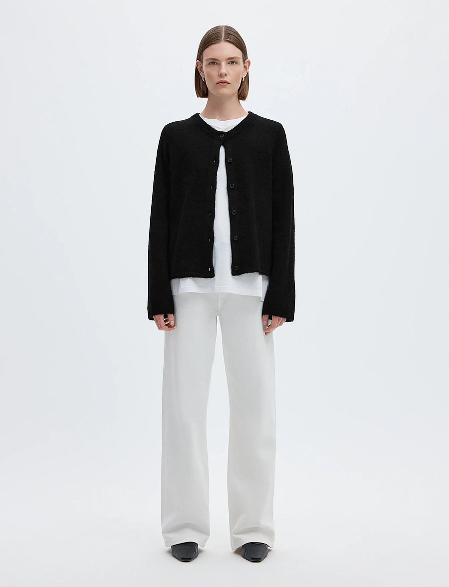 Selected - SLWLULU NEW LS KNIT CARDIGAN NOOS - koftor - black - 3