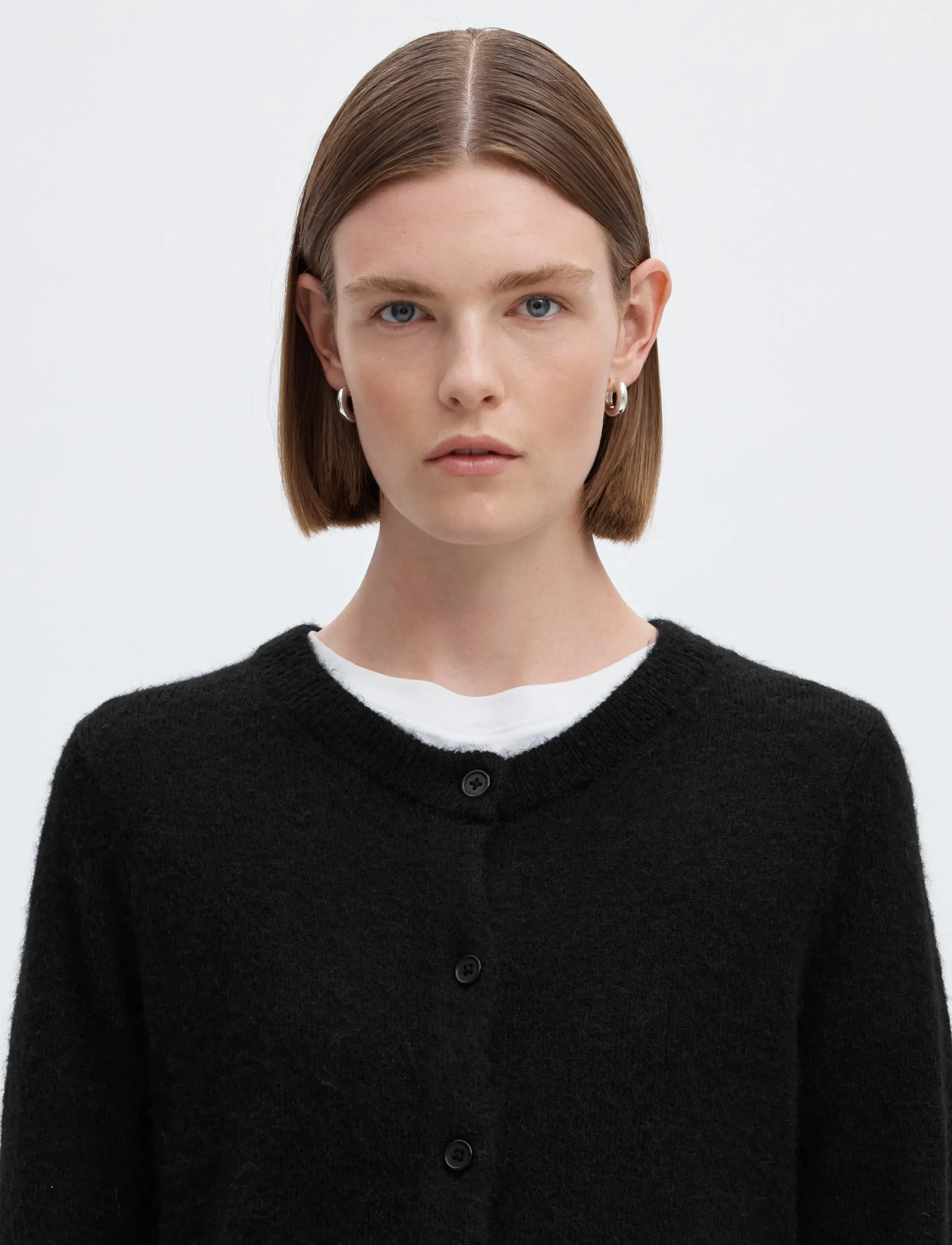 Selected - SLWLULU NEW LS KNIT CARDIGAN NOOS - koftor - black - 4