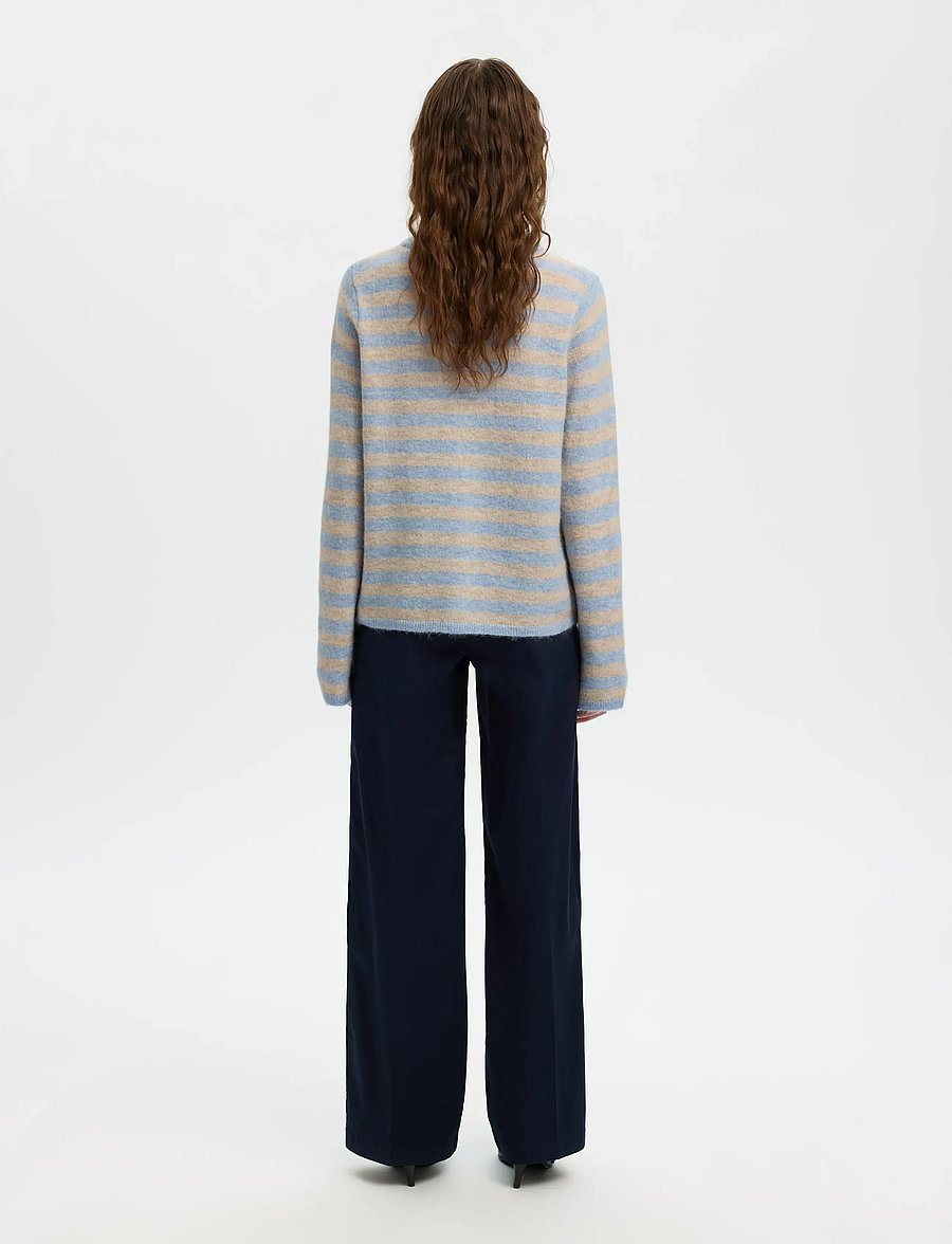 Selected - SLWLULU NEW LS KNIT CARDIGAN NOOS - strickjacken - cashmere blue - 2