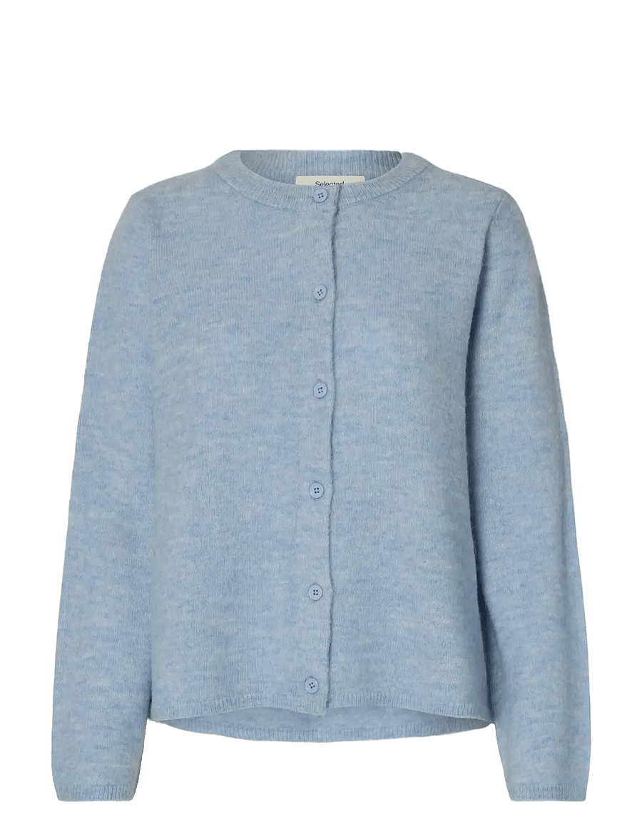 Selected - SLWLULU NEW LS KNIT CARDIGAN NOOS - strickjacken - cashmere blue - 1
