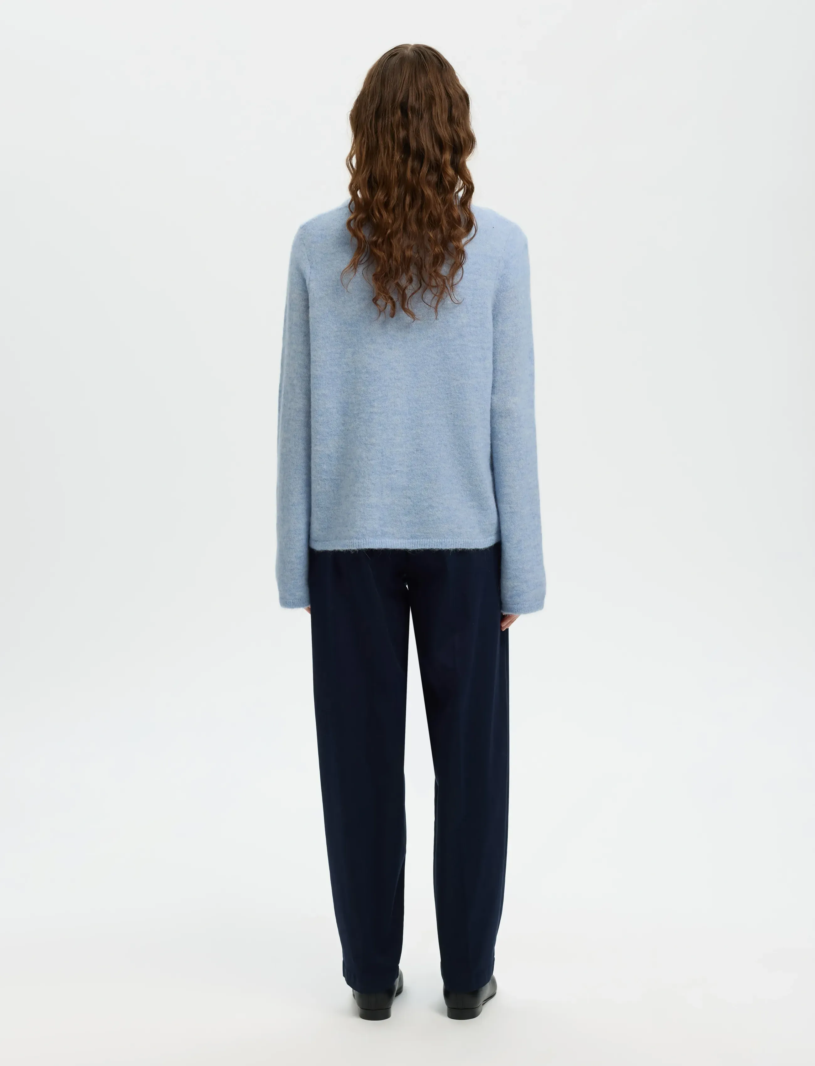 Selected - SLFLULU NEW LS KNIT CARDIGAN NOOS - strickjacken - cashmere blue - 2