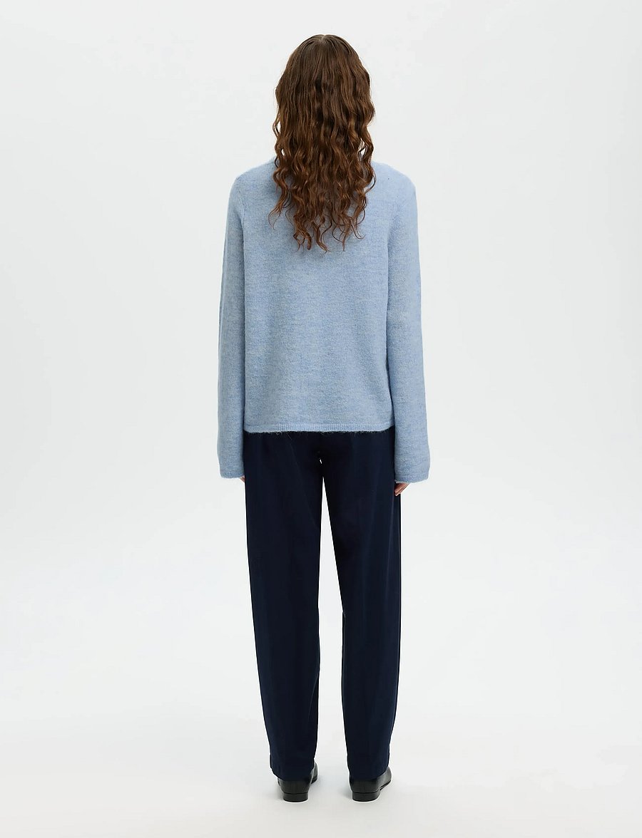 Selected - SLWLULU NEW LS KNIT CARDIGAN NOOS - strickjacken - cashmere blue - 2
