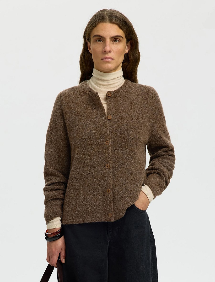 Selected - SLWLULU NEW LS KNIT CARDIGAN NOOS - strickjacken - dachshund - 0
