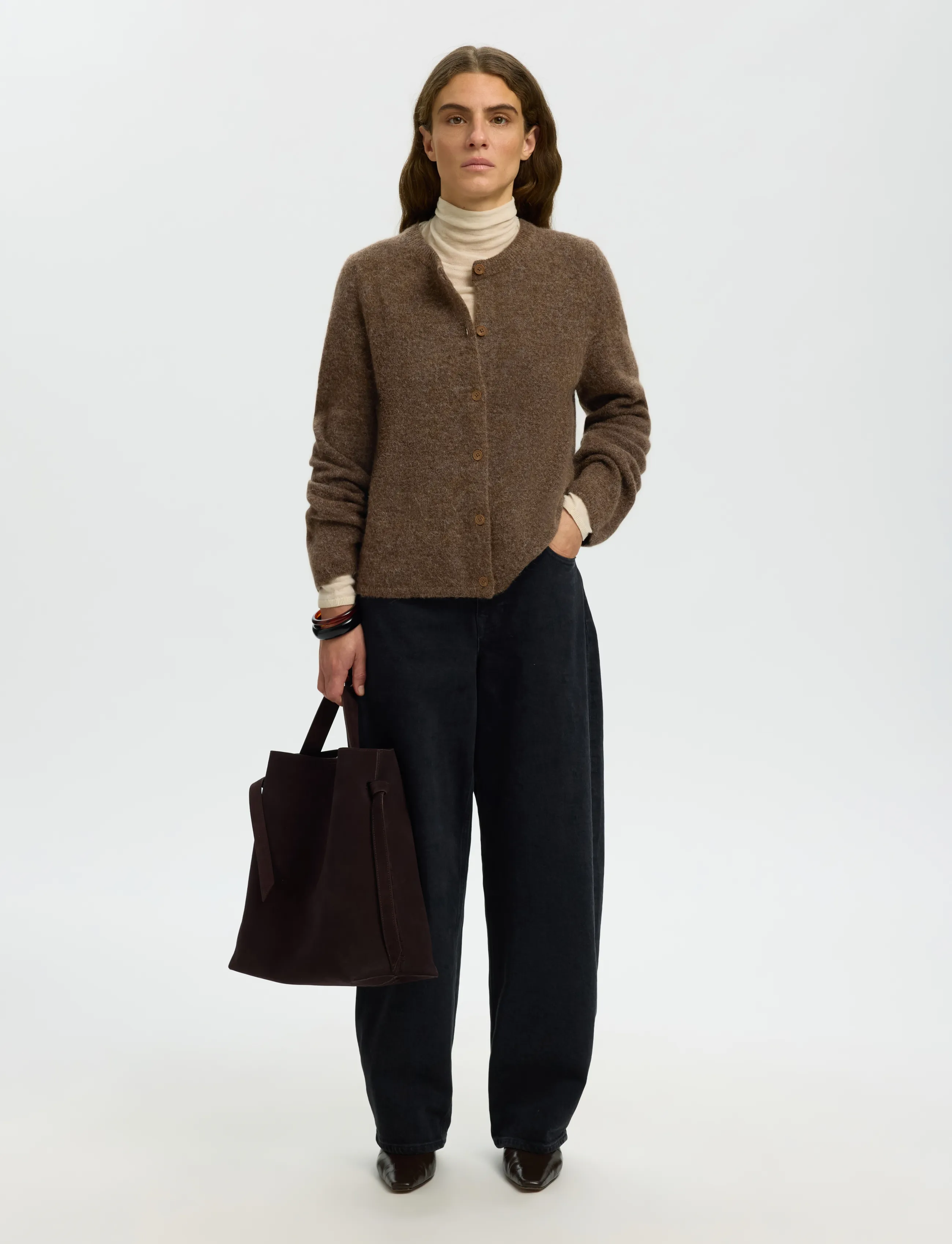 Selected - SLWLULU NEW LS KNIT CARDIGAN NOOS - koftor - dachshund - 3