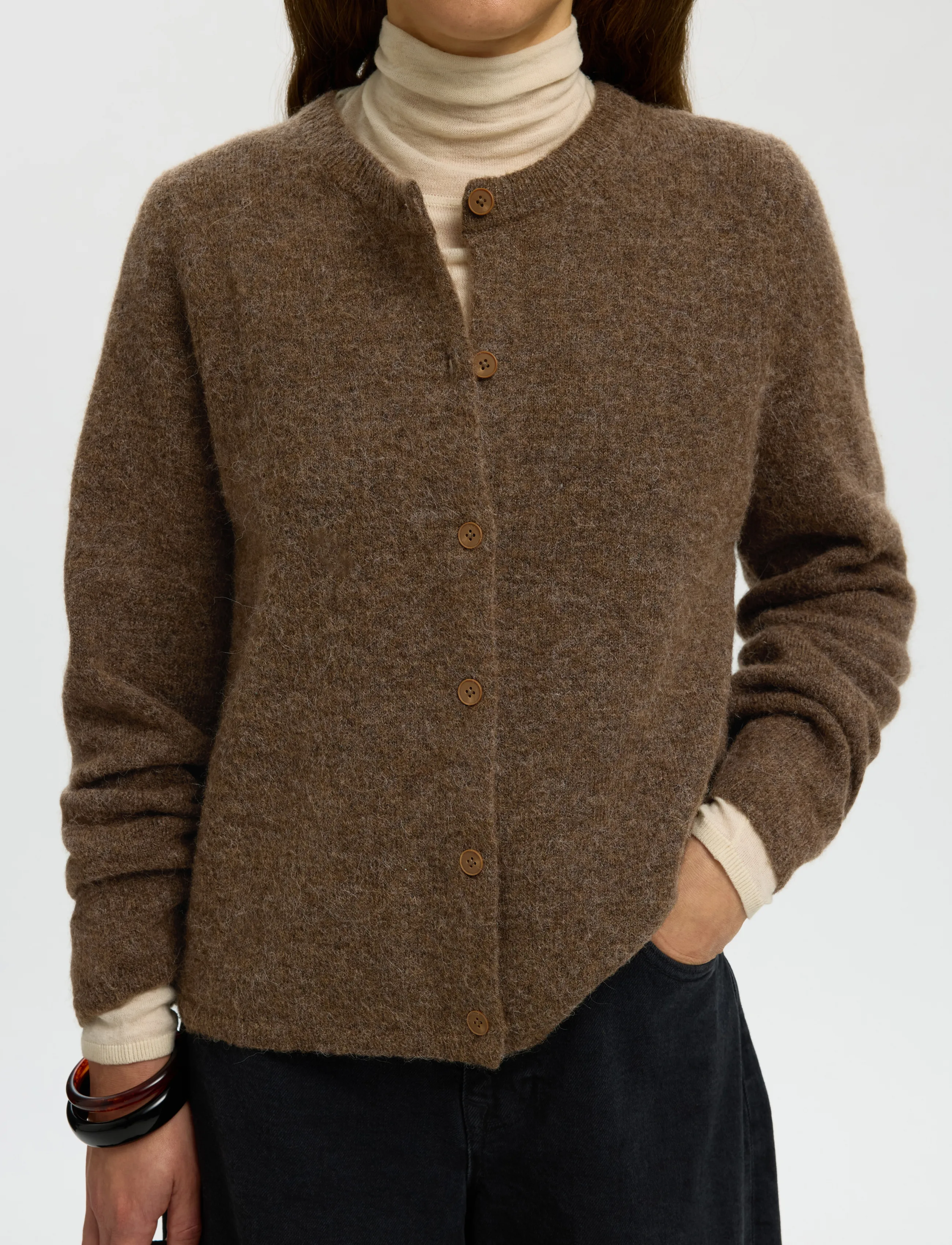 Selected - SLWLULU NEW LS KNIT CARDIGAN NOOS - koftor - dachshund - 4