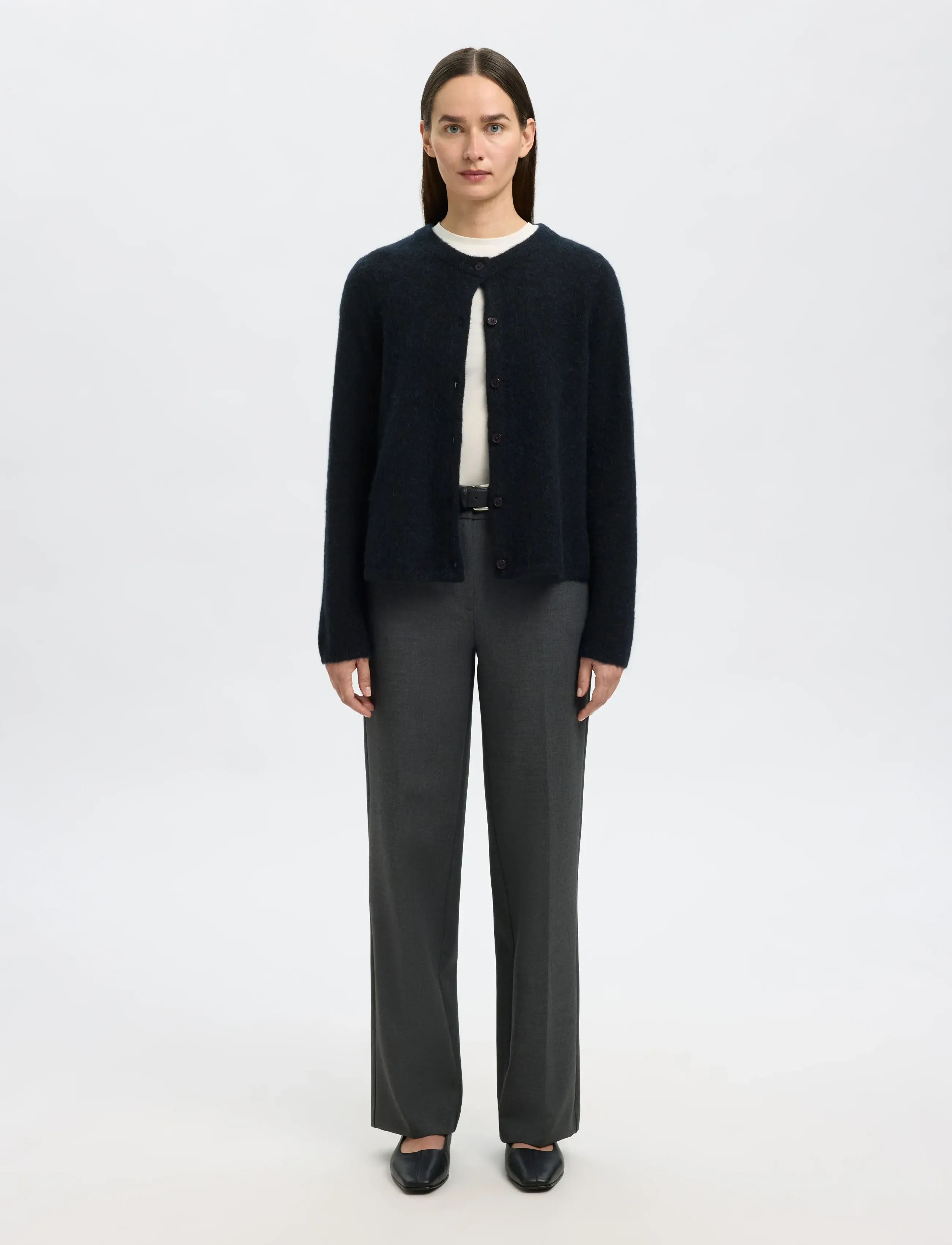 Selected - SLFLULU NEW LS KNIT CARDIGAN NOOS - cardigans - dark sapphire - 3