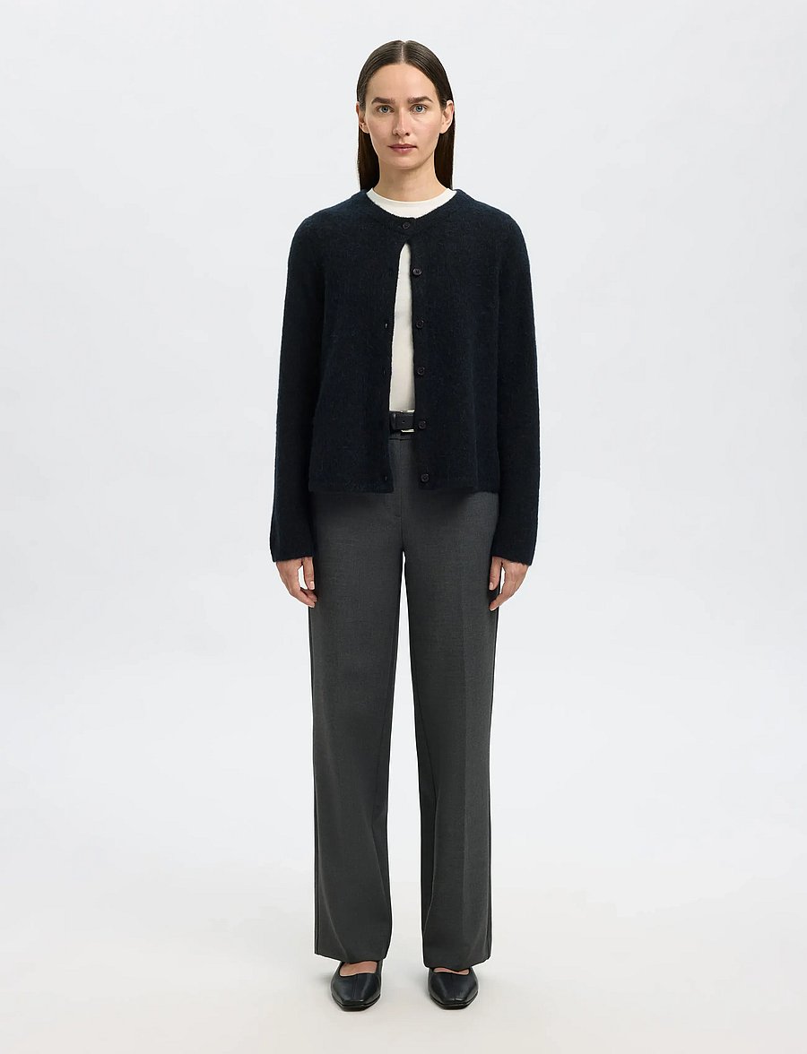Selected - SLWLULU NEW LS KNIT CARDIGAN NOOS - strickjacken - dark sapphire - 3