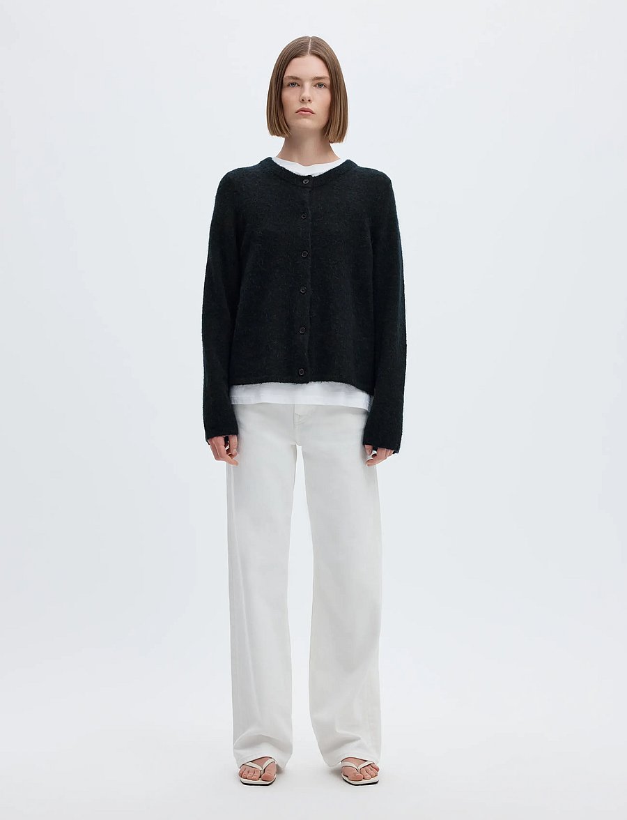 Selected - SLWLULU NEW LS KNIT CARDIGAN NOOS - koftor - dark sapphire - 3