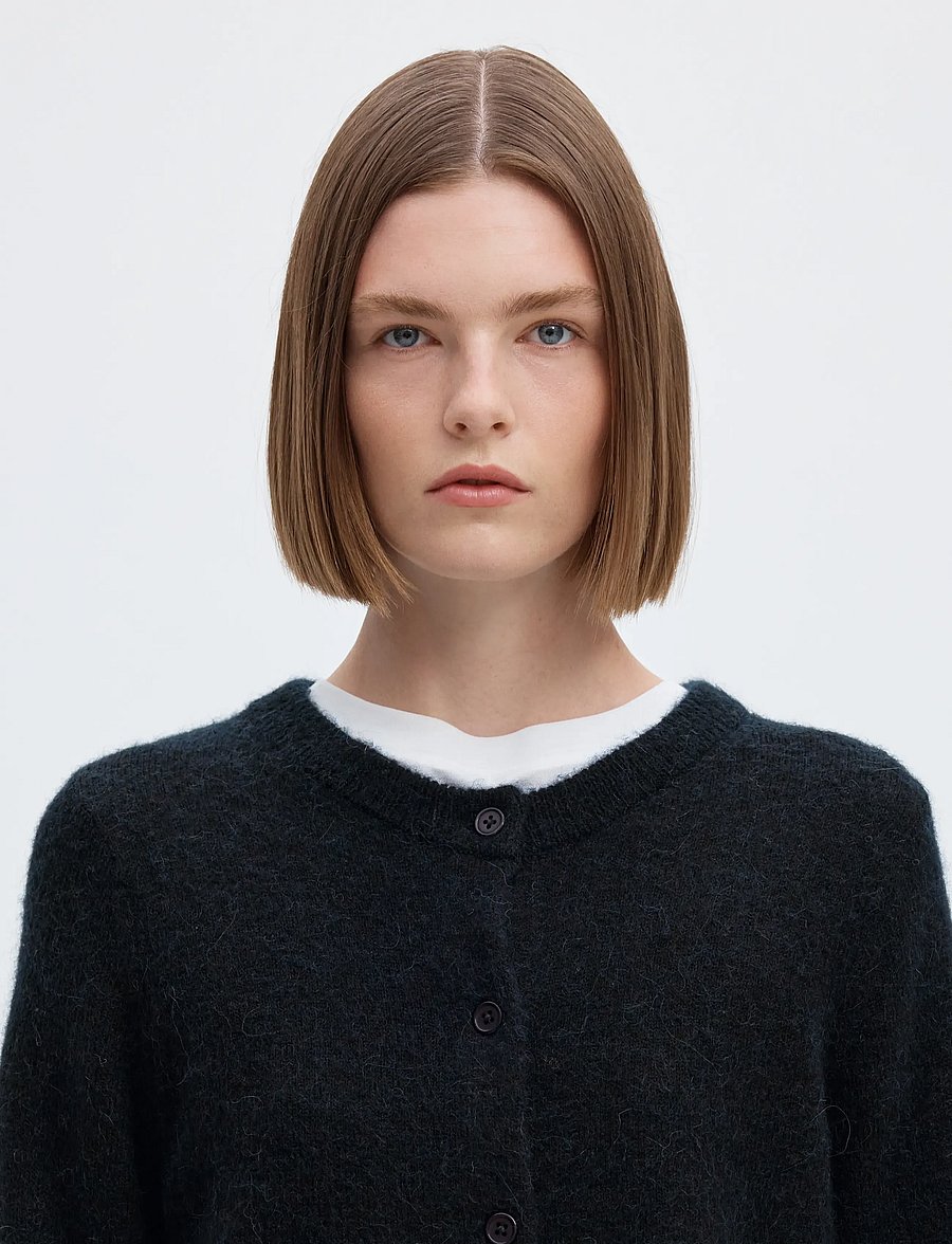 Selected - SLWLULU NEW LS KNIT CARDIGAN NOOS - koftor - dark sapphire - 4