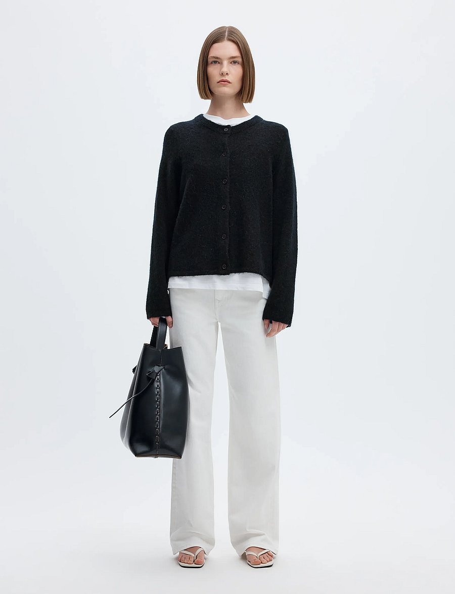 Selected - SLWLULU NEW LS KNIT CARDIGAN NOOS - koftor - dark sapphire - 5