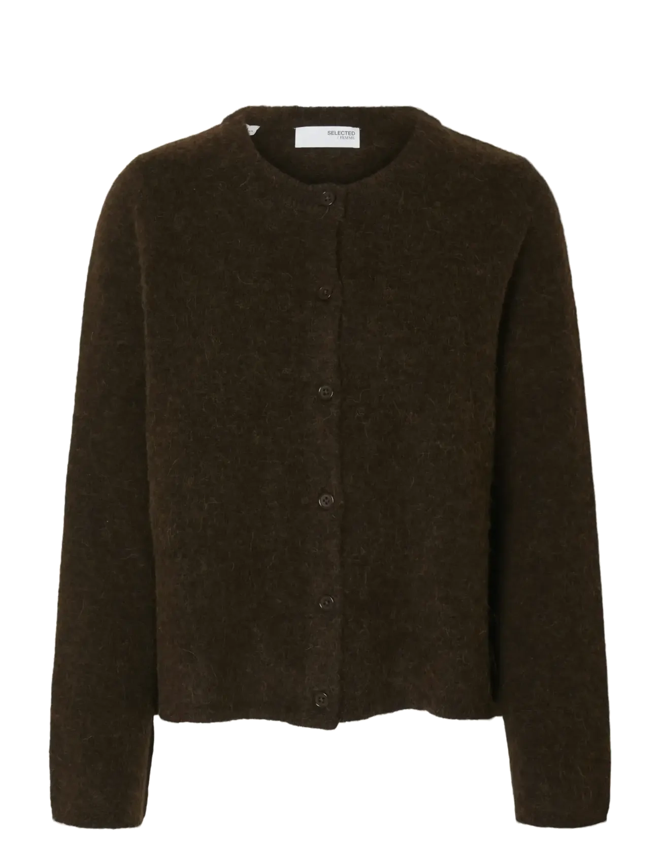 Selected SLFLULU NEW LS KNIT CARDIGAN NOOS - Cardigans - DELICIOSO / brown