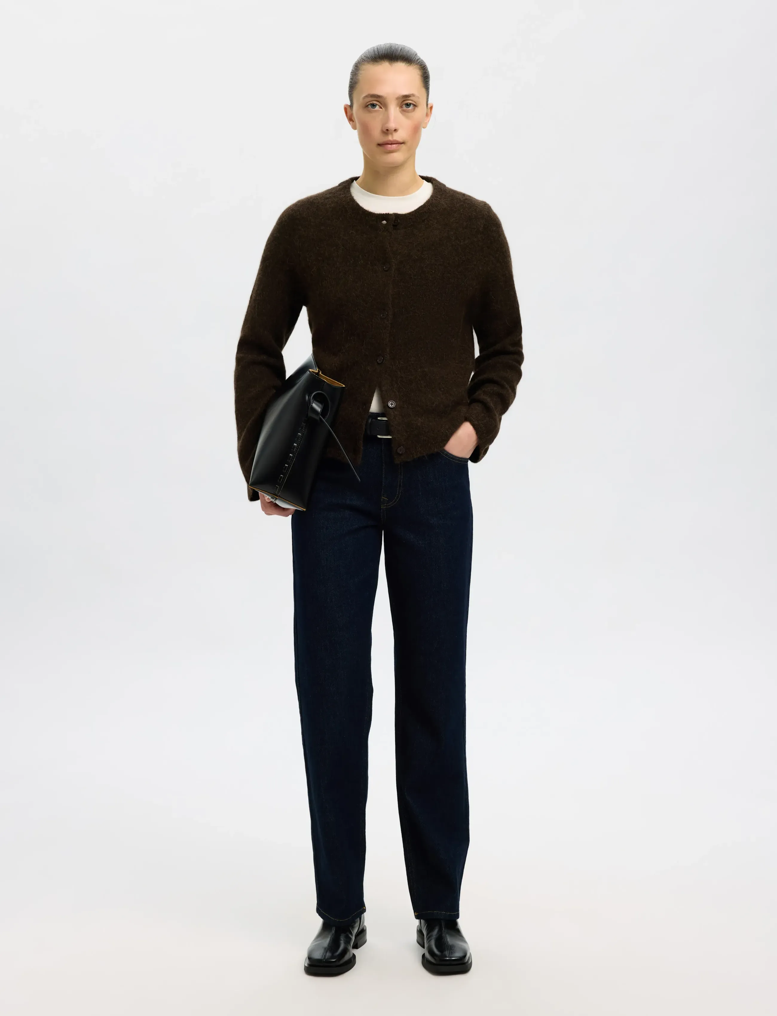 Selected - SLFLULU NEW LS KNIT CARDIGAN NOOS - gilets - delicioso - 4