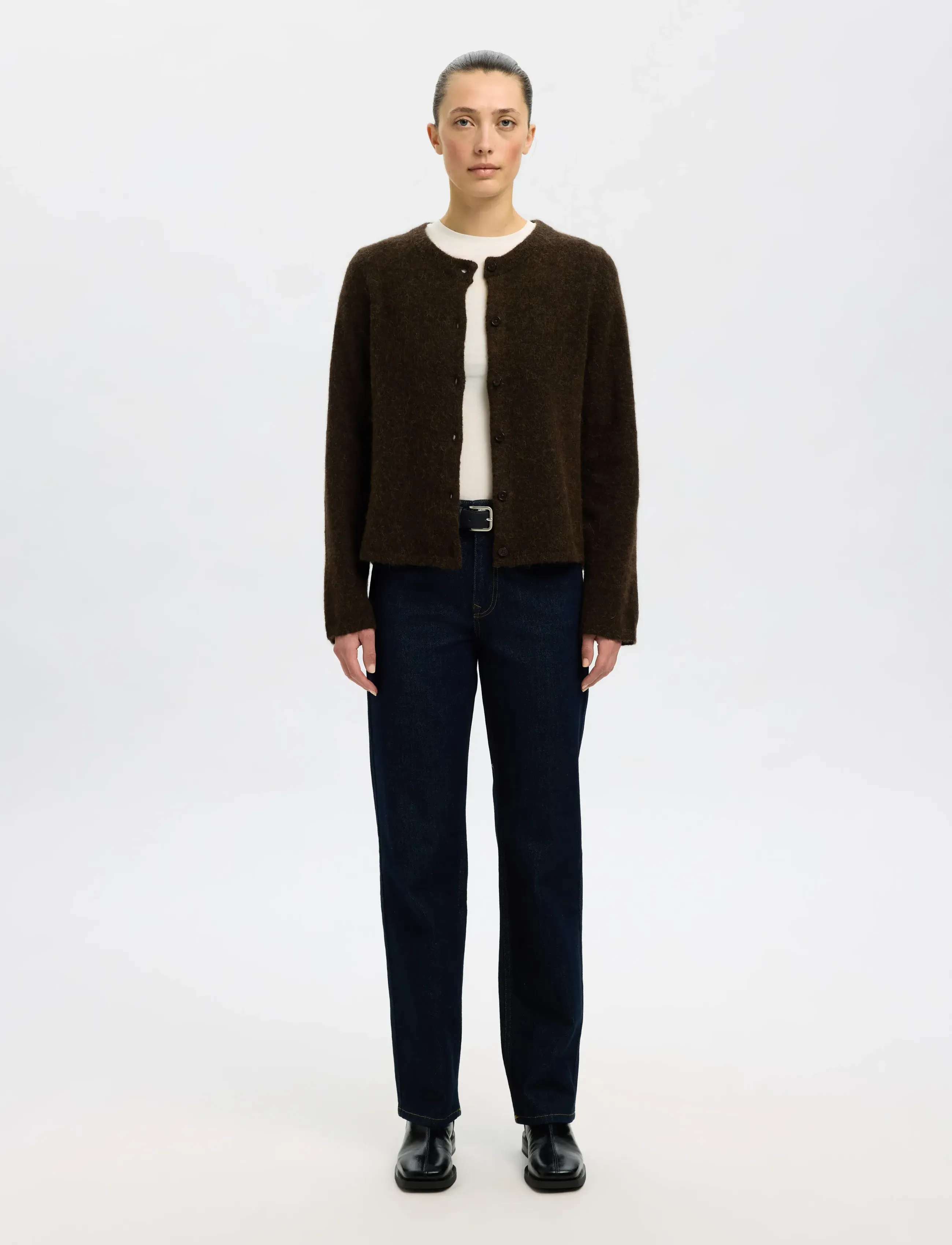 Selected - SLFLULU NEW LS KNIT CARDIGAN NOOS - gilets - delicioso - 5