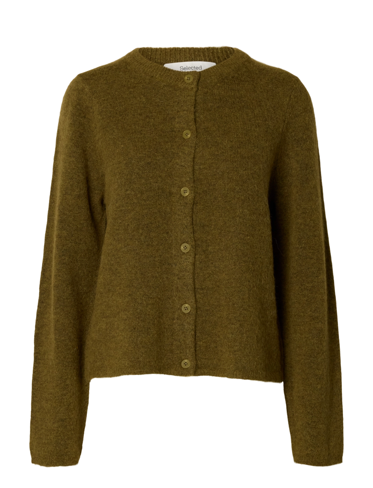 Selected SLWLULU NEW LS KNIT CARDIGAN NOOS - Strickjacken - FIR GREEN / khaki/green