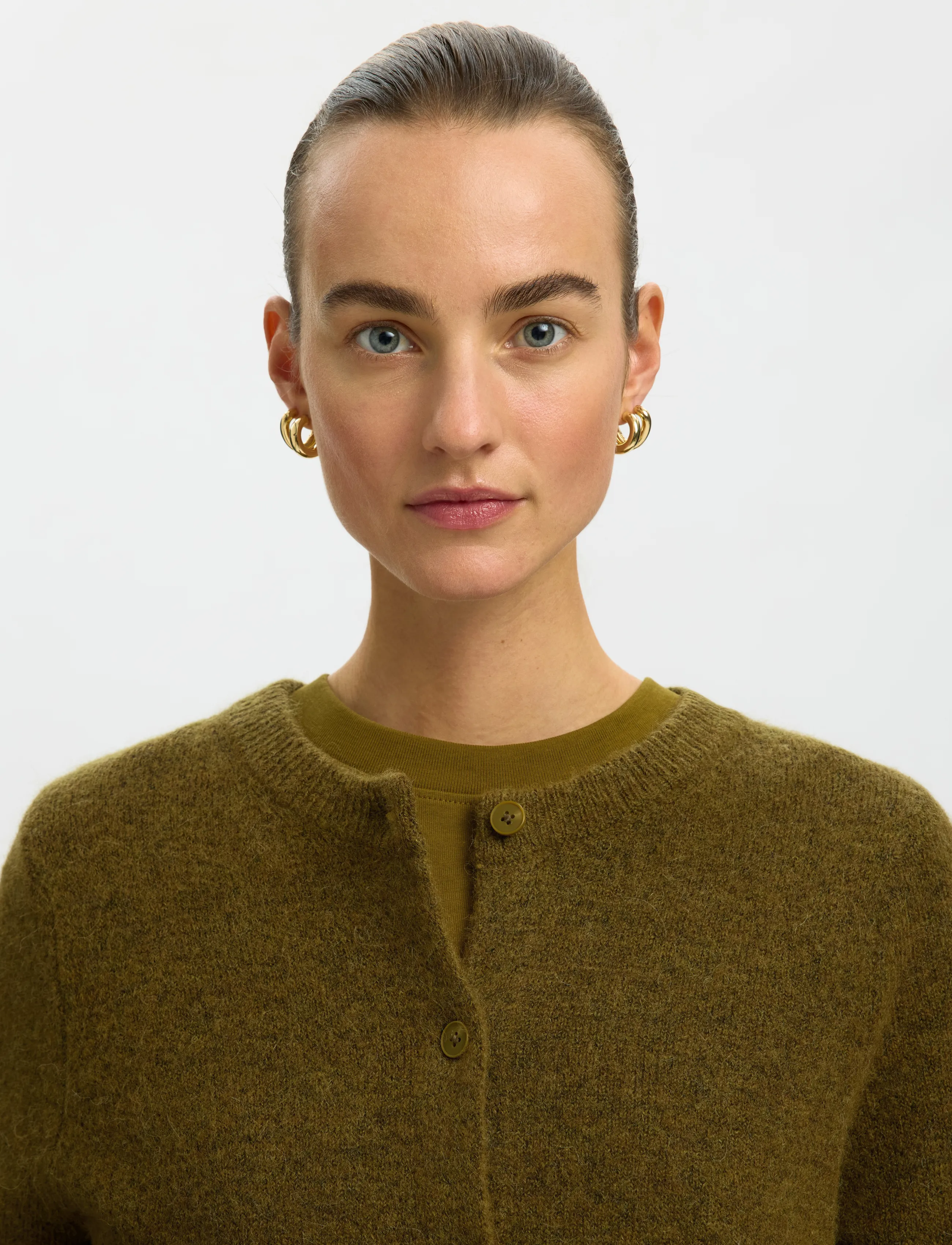 Selected - SLWLULU NEW LS KNIT CARDIGAN NOOS - strickjacken - fir green - 4
