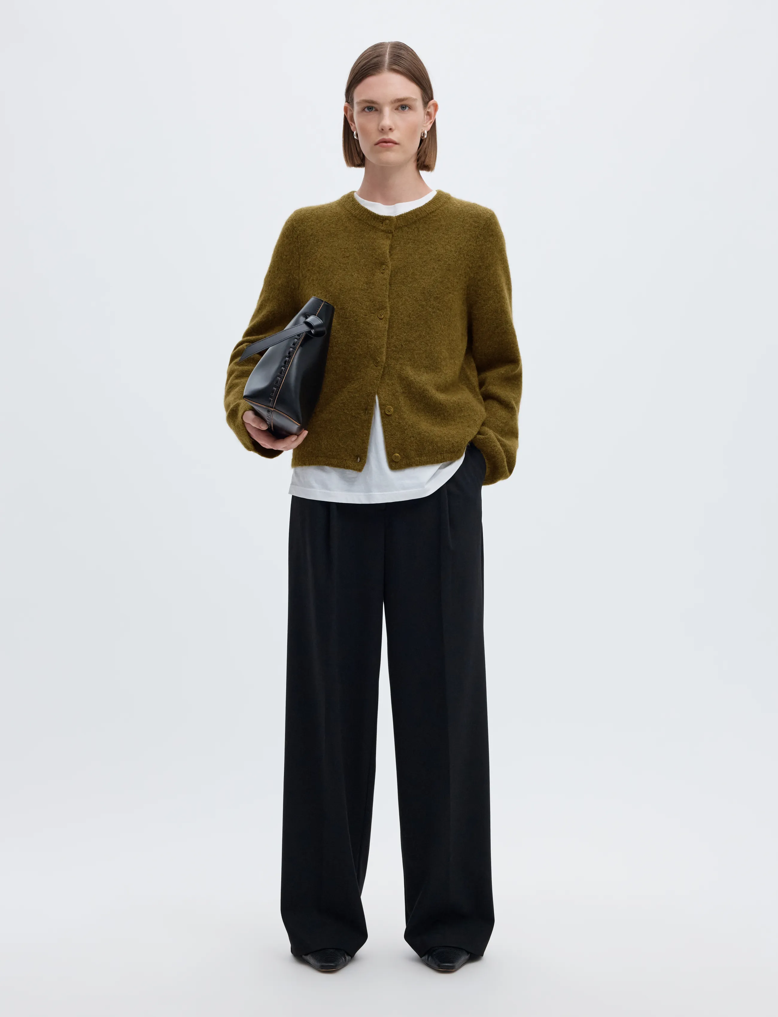 Selected - SLWLULU NEW LS KNIT CARDIGAN NOOS - strickjacken - fir green - 5