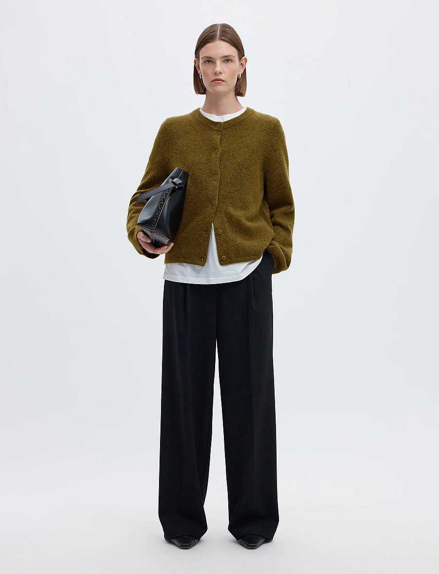Selected - SLWLULU NEW LS KNIT CARDIGAN NOOS - strickjacken - fir green - 5