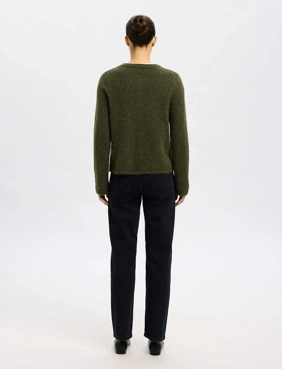 Selected - SLWLULU NEW LS KNIT CARDIGAN NOOS - strickjacken - kalamata - 2