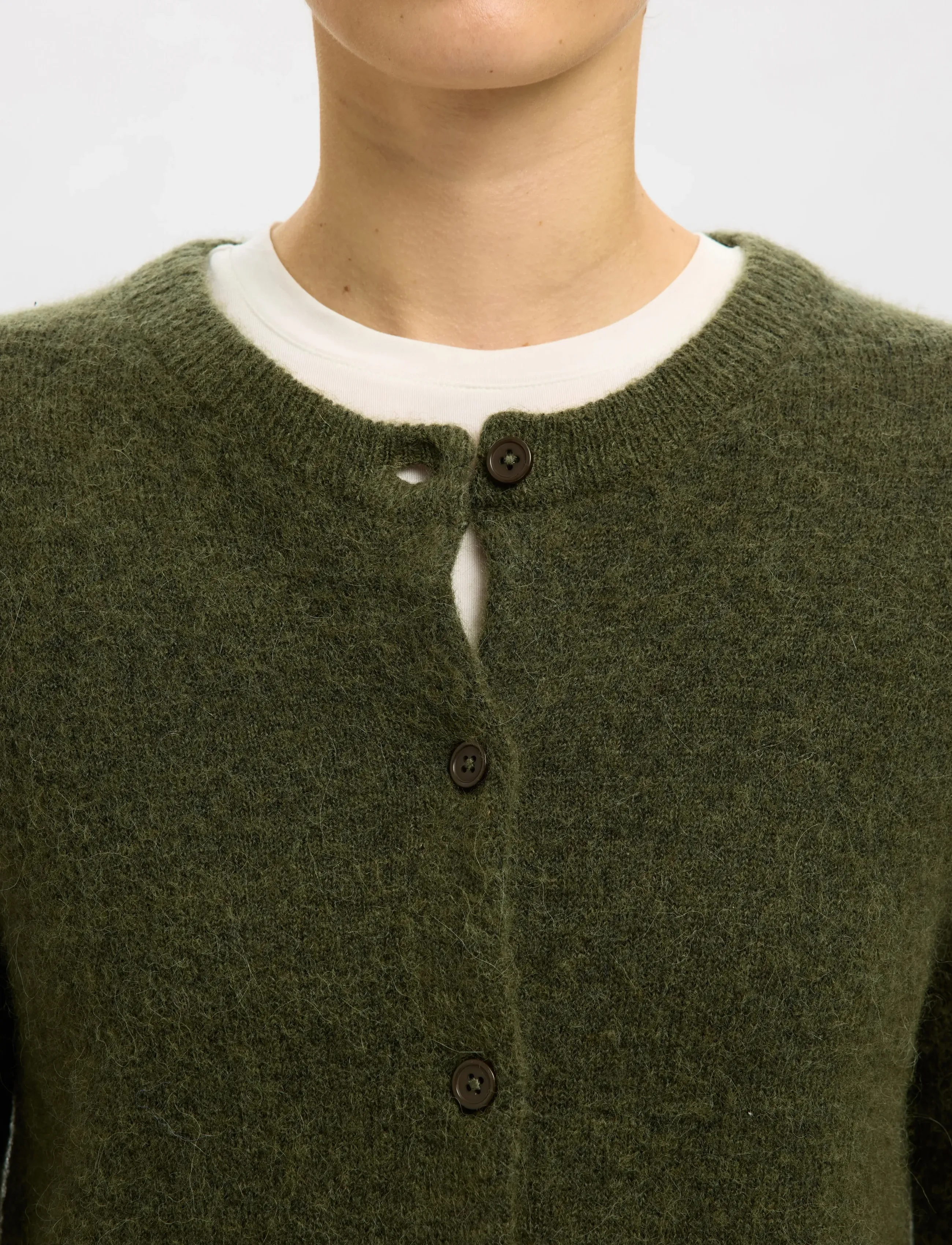 Selected - SLFLULU NEW LS KNIT CARDIGAN NOOS - cardigans - kalamata - 5