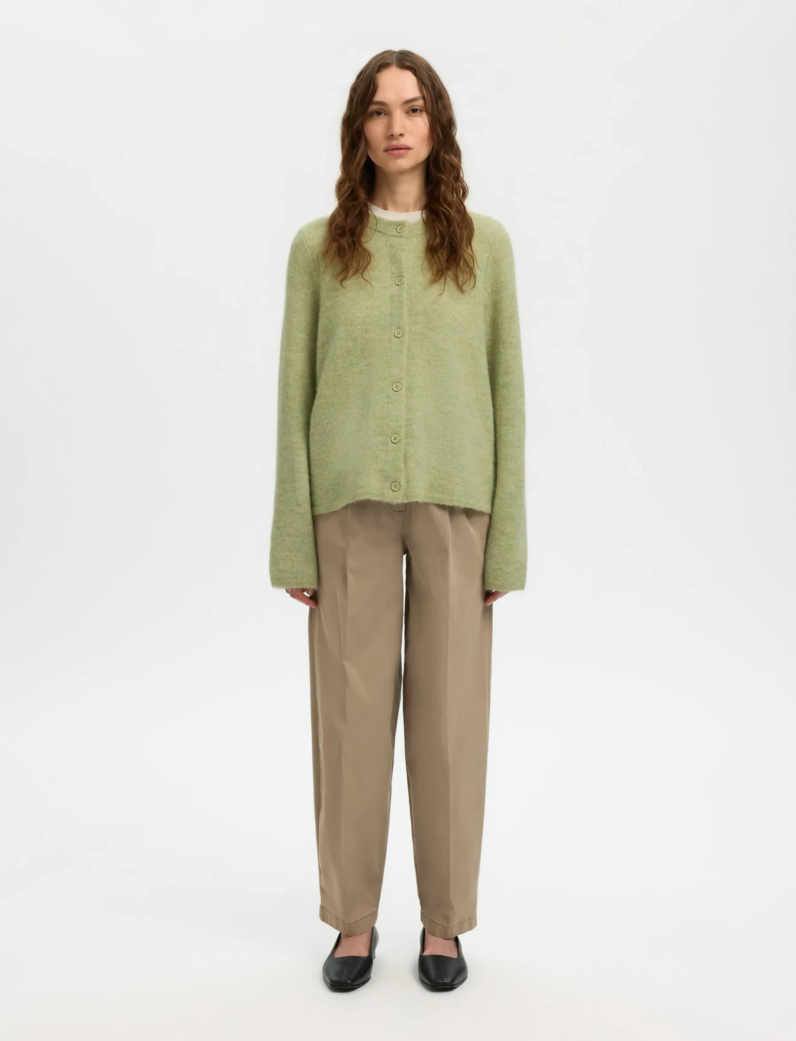 Selected - SLFLULU NEW LS KNIT CARDIGAN NOOS - kardiganid - lint - 5