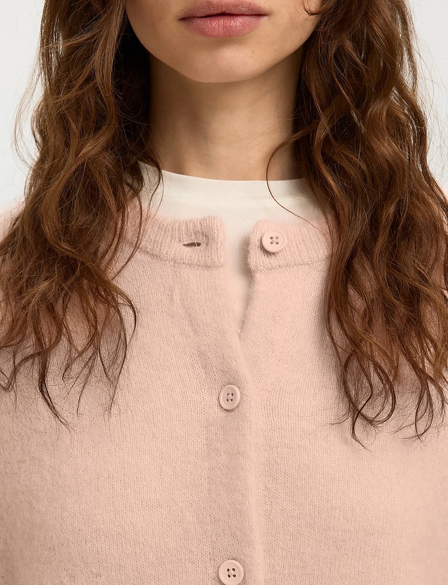 Selected - SLFLULU NEW LS KNIT CARDIGAN NOOS - strickjacken - pale dogwood - 5