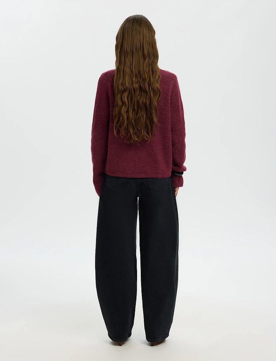 Selected - SLWLULU NEW LS KNIT CARDIGAN NOOS - strickjacken - tawny port - 2