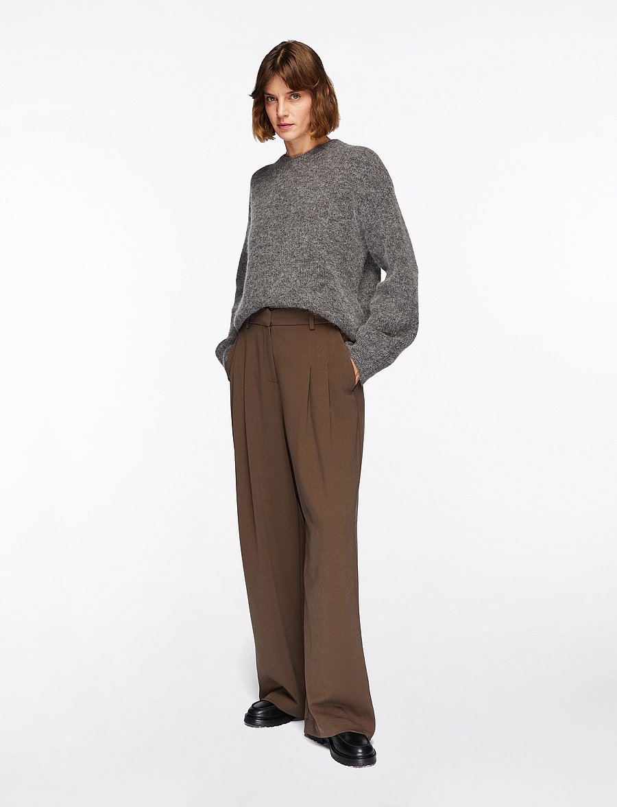 Selected - SLFSIA RAS LS KNIT NEW O-NECK NOOS - kampsunid - medium grey melange - 2