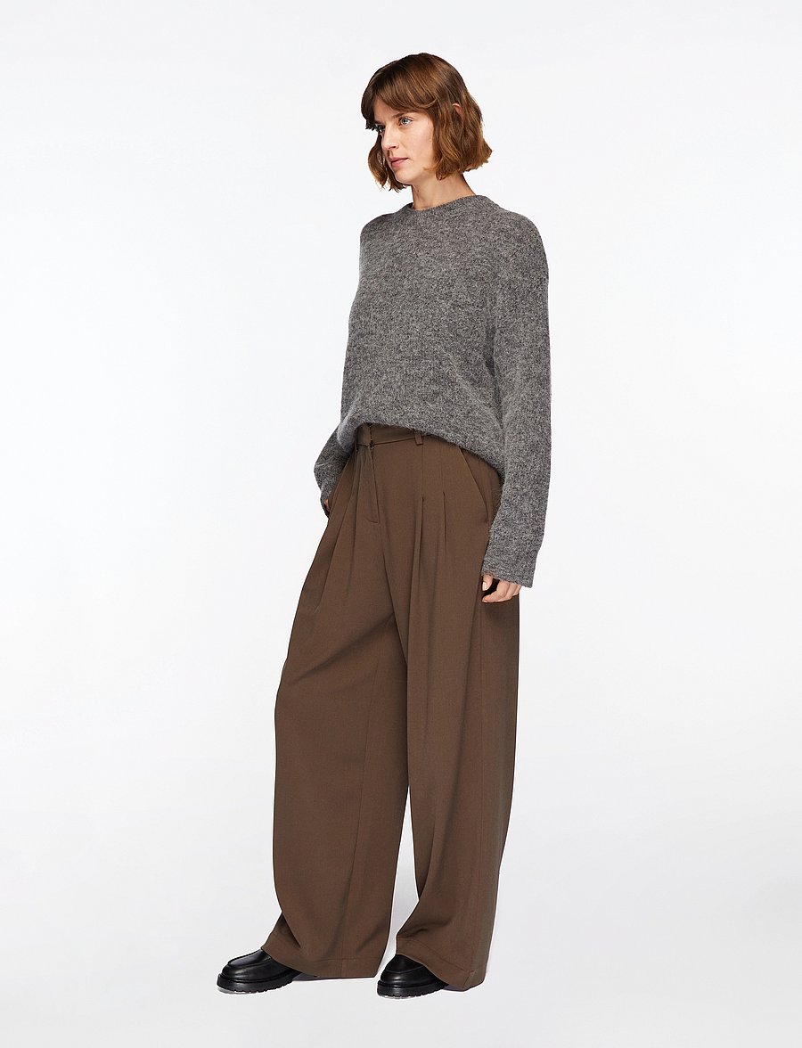 Selected - SLFSIA RAS LS KNIT NEW O-NECK NOOS - kampsunid - medium grey melange - 3