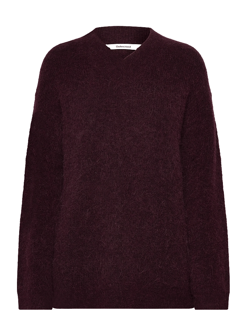 Selected - SLFSIA RAS LS KNIT LONG V-NECK NOOS - sviitrid - fig - 0