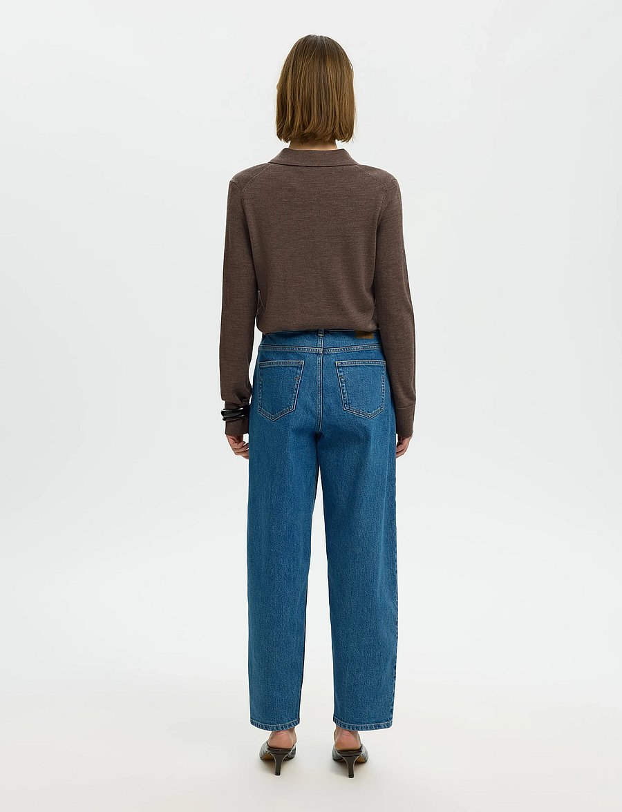 Selected - SLWTHEA LS KNIT MERINO COLLAR NECK NOOS - pullover - delicioso - 2