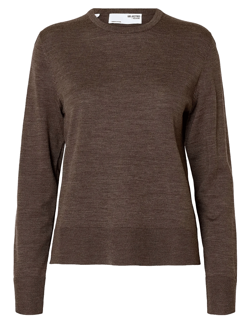 Selected - SLFTHEA LS KNIT MERINO O-NECK NOOS - pullover - delicioso - 1